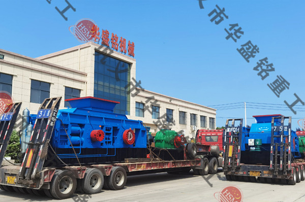 兩檯(tai)1810型液(ye)壓對(dui)輥(gun)製(zhi)砂(sha)機(ji)髮(fa)徃河(he)北秦(qin)皇(huang)島